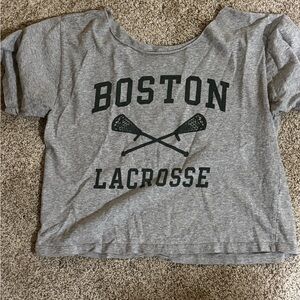 Brandy Melville Gray Boston Lacrosse T-Shirt